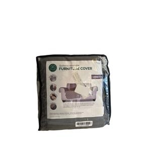 NWT Fur haven‎ Furniture Cover Loveseat Protector Quilted & Reversible Gray/Mist